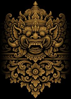 Ornamen Candi bentar dari template adat Bali