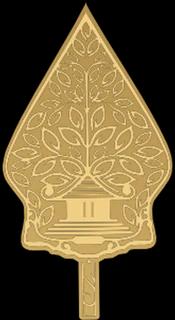 Ornamen Gunungan dari template adat Jawa