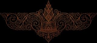 Ornamen Atap bagonjong dari template adat Minang