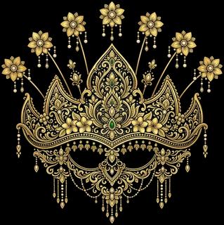 Ornamen Siger dari template adat Sunda