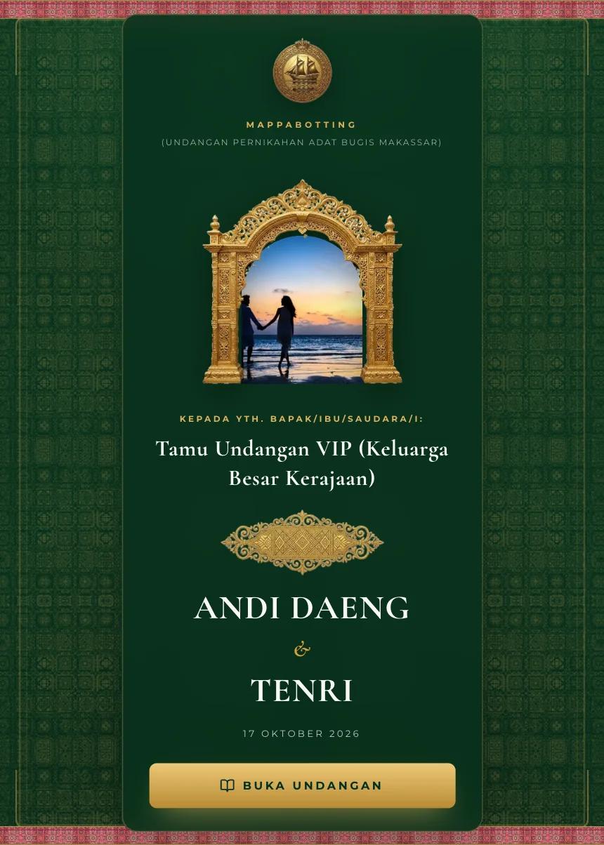 Template undangan adat Bugis