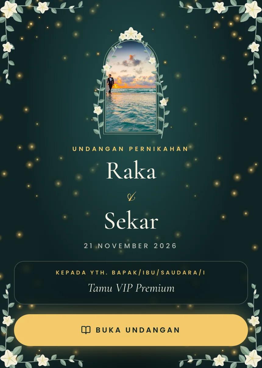 Preview template undangan Enchanted Garden