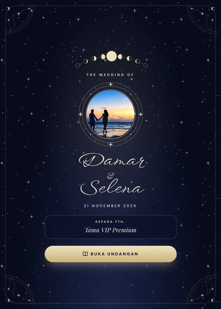 Preview template undangan Midnight Serenade