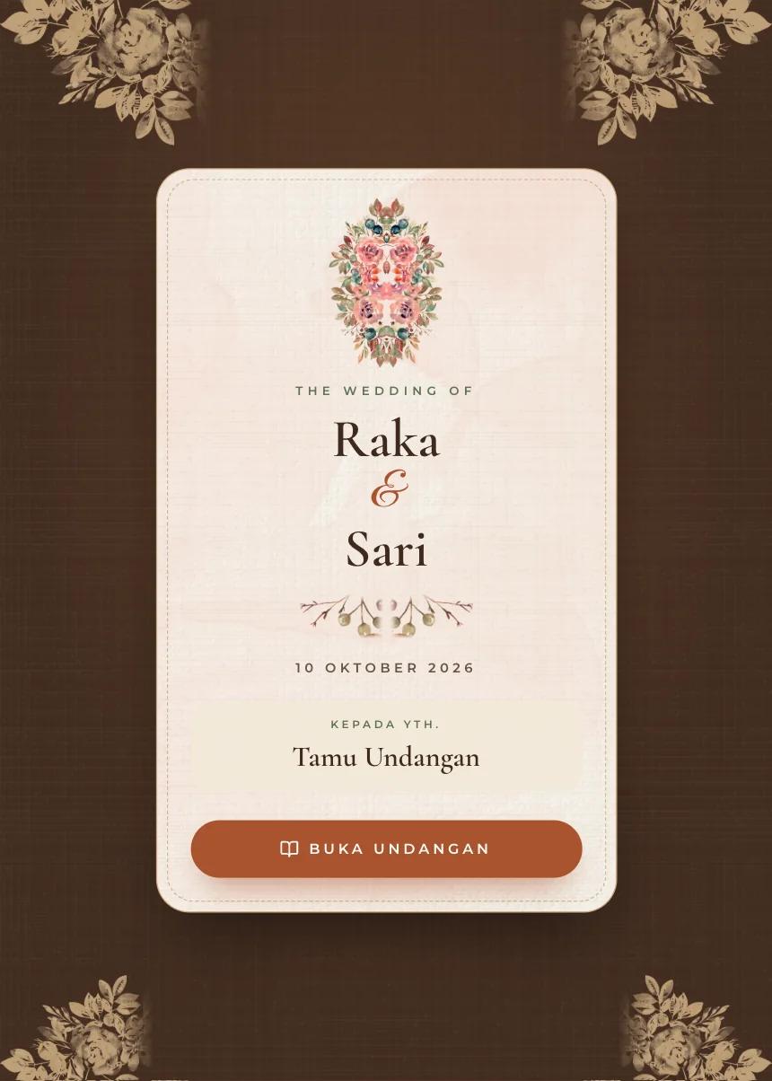 Template undangan Rustic Charm
